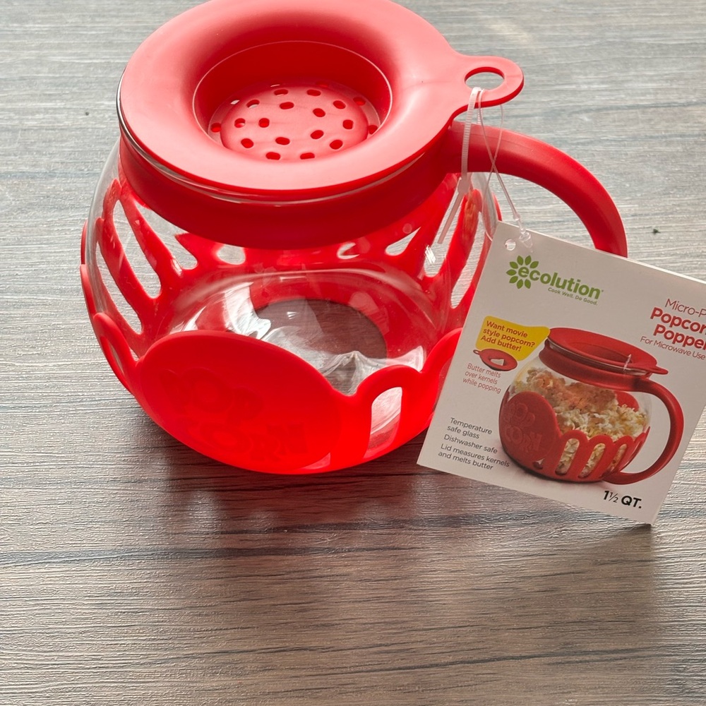 Ecolution 1.5qt. Microwave Popcorn Maker - Red